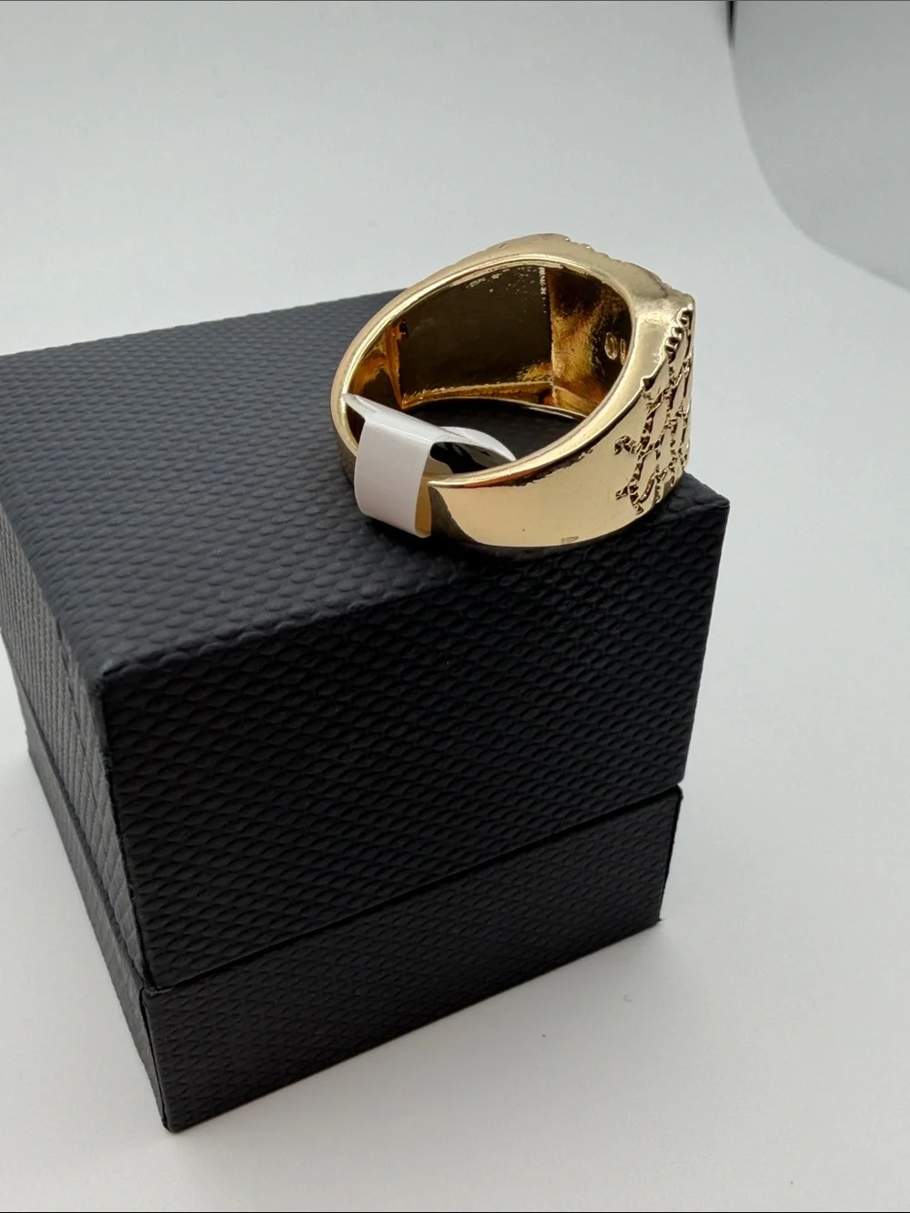 New- Men’s Oro Laminado Gold Filled Napoleon Royal Nugget Ring Size 10